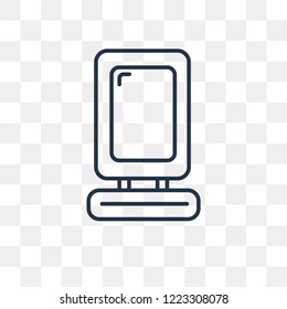 Lightbox vector outline icon isolated on transparent background, high quality linear Lightbox transparency concept can be used web and mobile