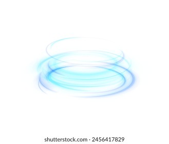 Light-bright vortex. PNG effect on a white background. Bright light round teleport podium. Magic gate in a fantasy game. Vector