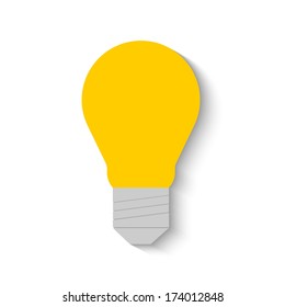 lightbulb 3d abstract design paper style