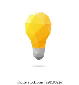 Lightbulb abstract isolated on a white backgrounds, vector illustration