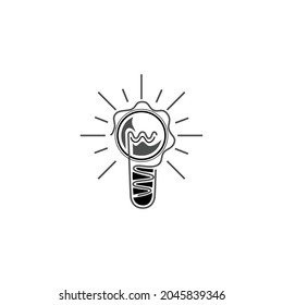 Lightbulb abstract logo, with outline