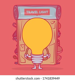 Ilustración vectorial del portapapeles. Viaje, descubrimiento, concepto de diseño al aire libre