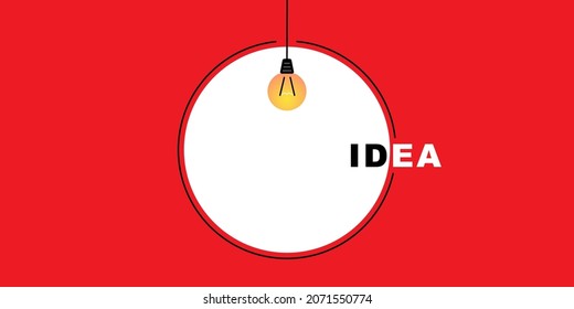 Lightbulb with blank frame for good idea