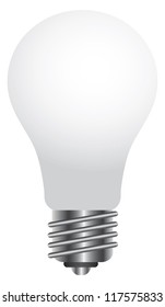 Lightbulb Blank Illustration Isolated on White Background Vector