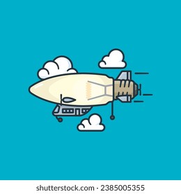 Lightbulb as a blimp airship vector illustration for Innovation Day on February 16