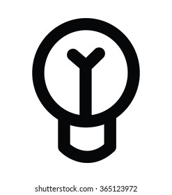 Lightbulb Bold Line Vector Icon 