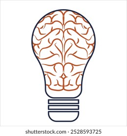 Lightbulb and Brain - Lightbulb overlaid with a brain to represent ideas