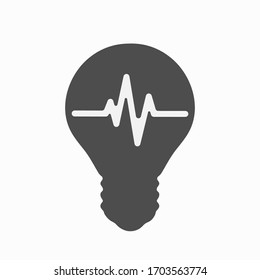 Logo-Design der Leuchtstofflampe-Kardiogramm-Logo