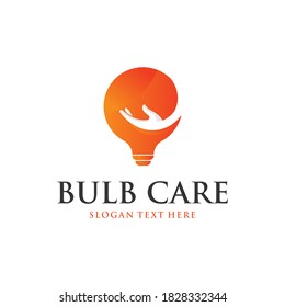 Lightbulb Care Idea Solution Modern Business Creative Logo