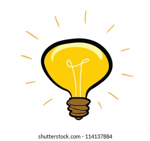 cartoon lightbulb images stock