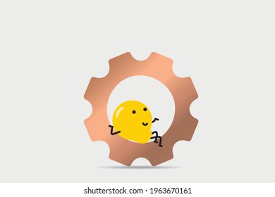 Lightbulb character business concept.  Light bulb character doodle.