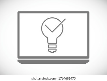 Leuchtpult-Markierungssymbol im Notebook-Computer