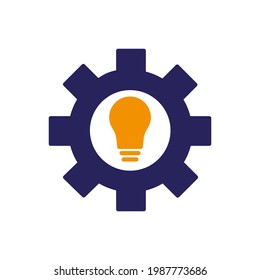 bombilla de luz en el icono plano de la rueda de los huevos