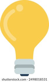 Lightbulb color icon. Electric lamp. Idea symbol