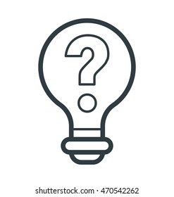 Lightbulb Colored Vector Icon 