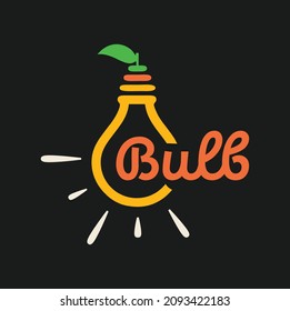 Lightbulb concept logo with fancy colors