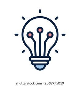 A lightbulb connected to circuits symbolizing AI powered innovation and creativity