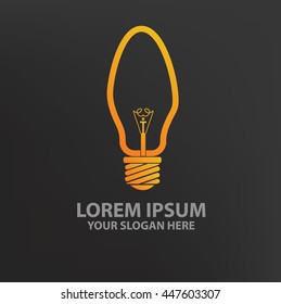 Lightbulb design,logo template,clean vector