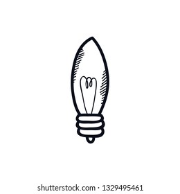 lightbulb doodle icon