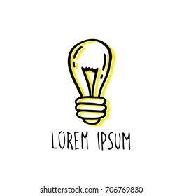 lightbulb doodle icon