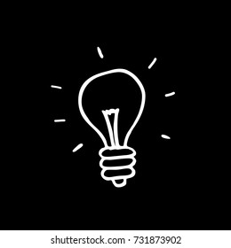 lightbulb doodle icon