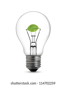 Lightbulb ecological concept in ecitable vector format