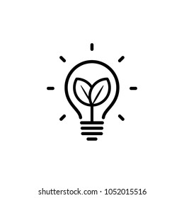 Lightbulb ecology concept. Vector illustration