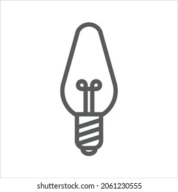 Lightbulb Electronic Devices Simple Line Vector Icon
