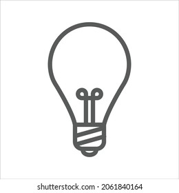 Lightbulb Electronic Devices Simple Line Vector Icon
