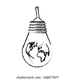 lightbulb energy eco friendly related icons image vector illustration design 