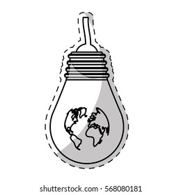 lightbulb energy eco friendly related icons image vector illustration design 