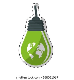 lightbulb energy eco friendly related icons image vector illustration design 