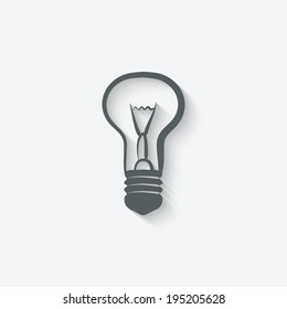 lightbulb energy icon - vector illustration. eps 10