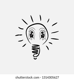 lightbulb eyes icon