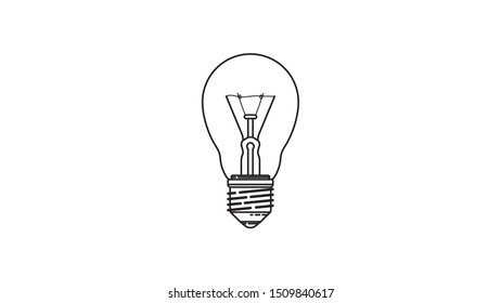 Lightbulb flat design vector illustration