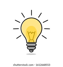 Lightbulb flat design vector illustration