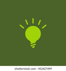  lightbulb flat icon .