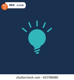  lightbulb flat icon .