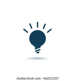  lightbulb flat icon .
