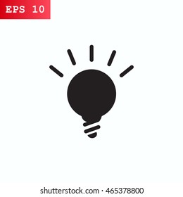  lightbulb flat icon .