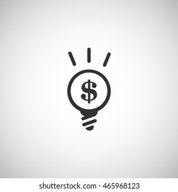  lightbulb flat icon .