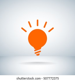  lightbulb flat icon .