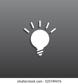  lightbulb flat icon .