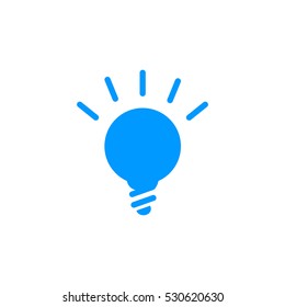 lightbulb flat icon .