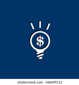  lightbulb flat icon .