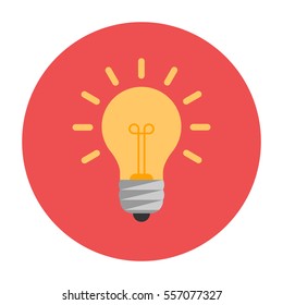 Lightbulb flat icon