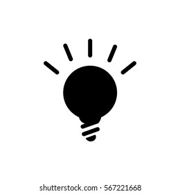  lightbulb flat icon .