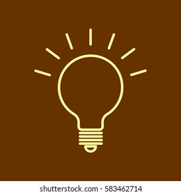  lightbulb flat icon .