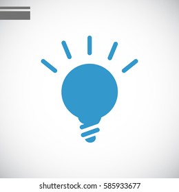  lightbulb flat icon .