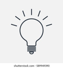  lightbulb flat icon .